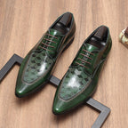 Men's 3D Geometric Derby Shoes: Stylish Party Formal Dress Shoesyes