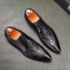 Men's 3D Geometric Derby Shoes: Stylish Party Formal Dress Shoesyes
