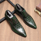 Men's 3D Geometric Derby Shoes: Stylish Party Formal Dress Shoesyes