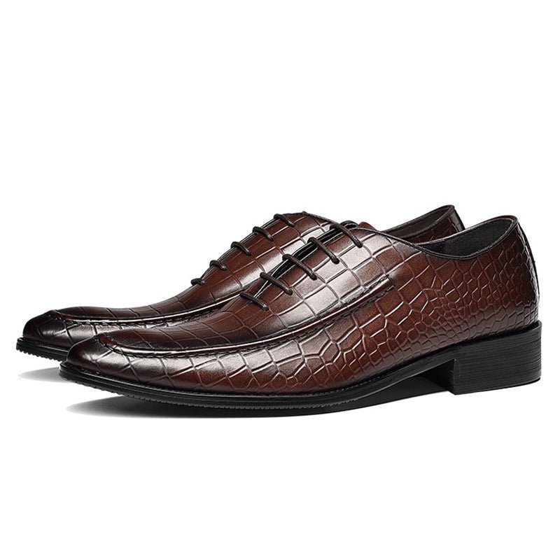 Men's Alligator Pattern Oxfords: Fashion Banquet Wedding Dress Shoesyes