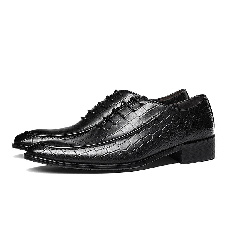 Men's Alligator Pattern Oxfords: Fashion Banquet Wedding Dress Shoesyes