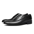 Men's Alligator Pattern Oxfords: Fashion Banquet Wedding Dress Shoesyes