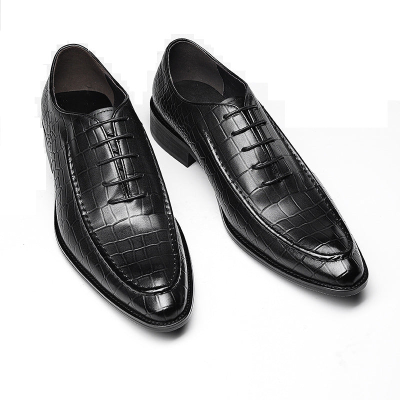 Men's Alligator Pattern Oxfords: Fashion Banquet Wedding Dress Shoesyes