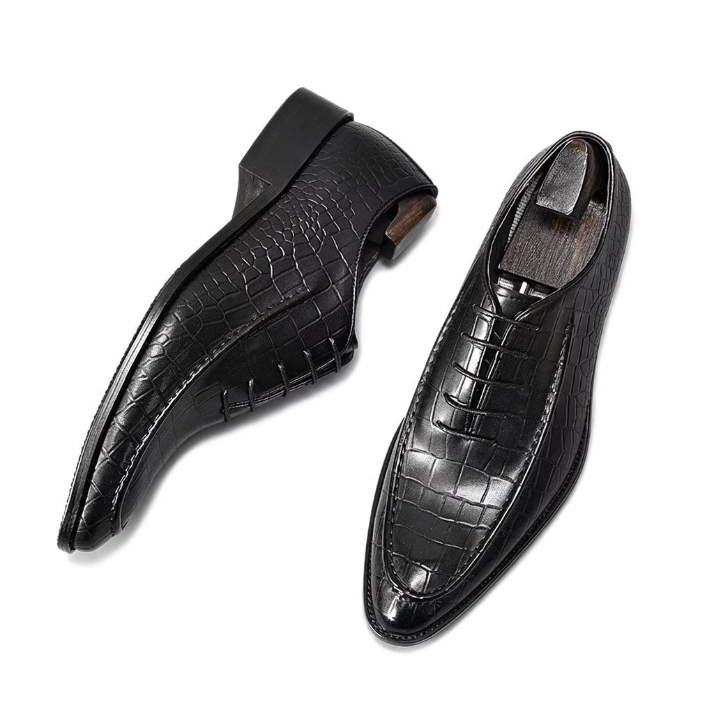 Men's Alligator Pattern Oxfords: Fashion Banquet Wedding Dress Shoesyes