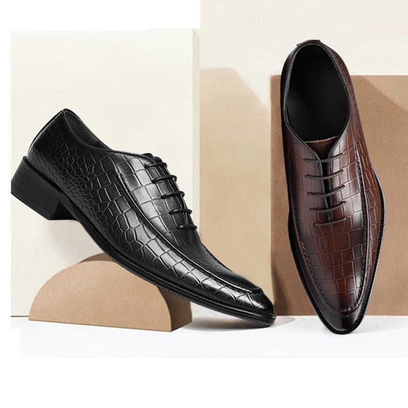 Men's Alligator Pattern Oxfords: Fashion Banquet Wedding Dress Shoesyes