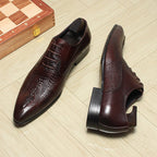 Men's Backbone Embossed Oxfords: Dashing Fashion Prom Dress Shoesyes