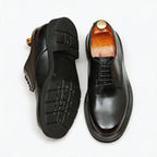 Men's Big Round Toe Derby: Fashion Chunky Sole Formal Dress