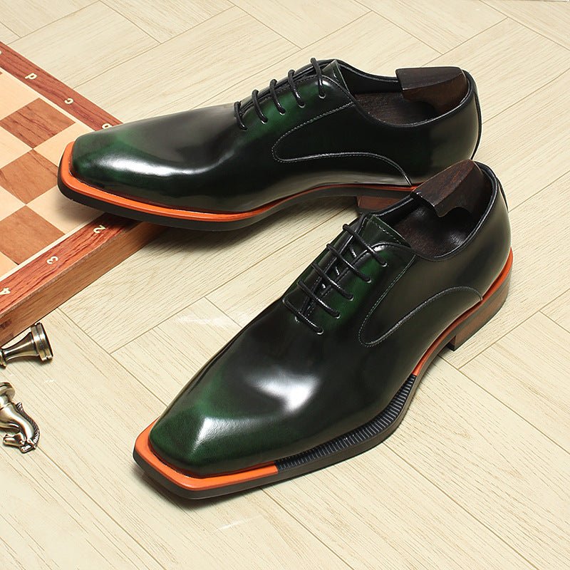 Men's Bold Square Oxfords: Fashion Reception - Ready Formal Dress Shoesyes
