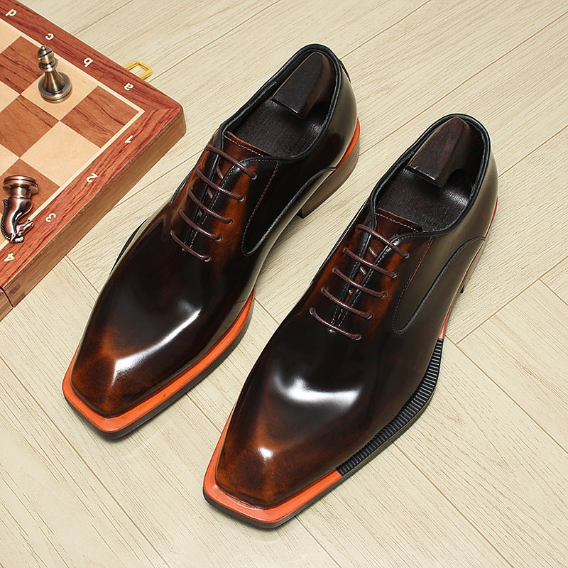 Men's Bold Square Oxfords: Fashion Reception - Ready Formal Dress Shoesyes