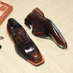 Men's Bold Square Oxfords: Fashion Reception - Ready Formal Dress Shoesyes