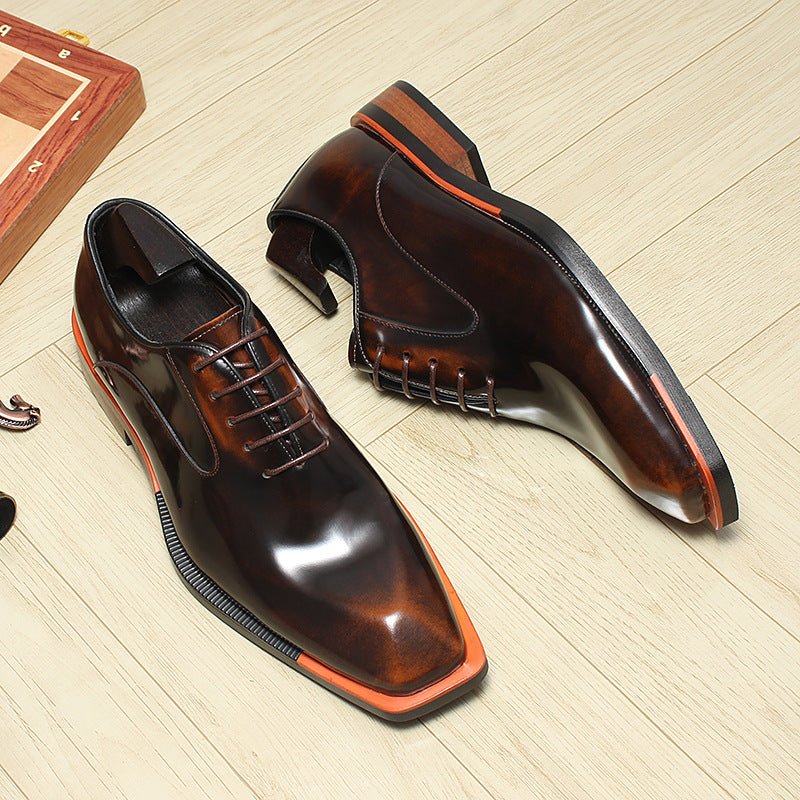 Men's Bold Square Oxfords: Fashion Reception - Ready Formal Dress Shoesyes