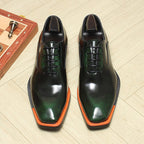 Men's Bold Square Oxfords: Fashion Reception - Ready Formal Dress Shoesyes