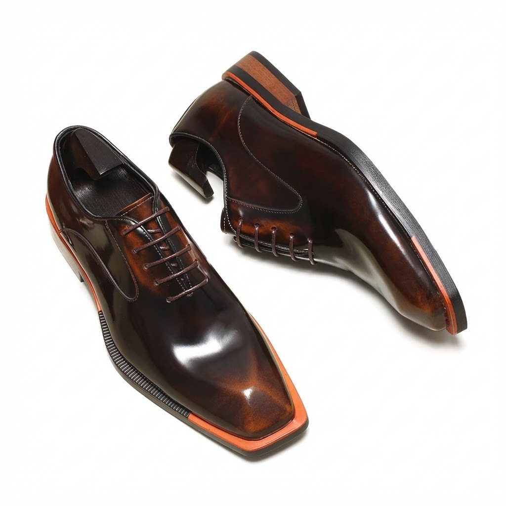 Men's Bold Square Oxfords: Fashion Reception - Ready Formal Dress Shoesyes