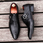 Men's Bone - Grain Monk Shoes: Fashion Stately - Banquet Dress Shoesyes