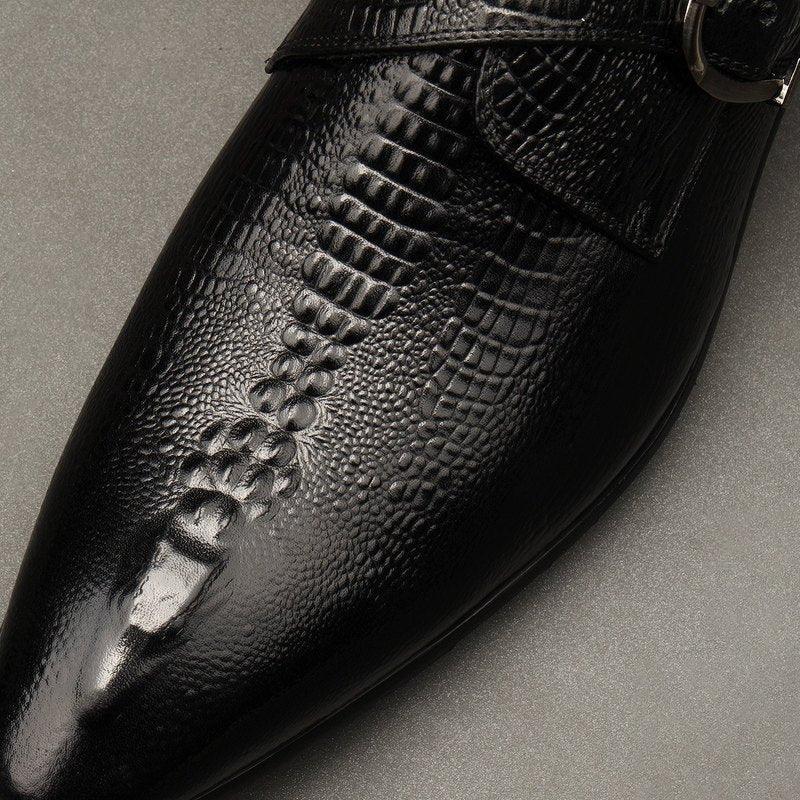 Men's Bone - Grain Monk Shoes: Fashion Stately - Banquet Dress Shoesyes