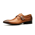 Men's Bone - Grain Monk Shoes: Fashion Stately - Banquet Dress Shoesyes