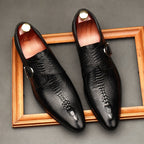 Men's Bone - Grain Monk Shoes: Fashion Stately - Banquet Dress Shoesyes