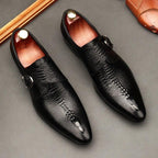 Men's Bone - Grain Monk Shoes: Fashion Stately - Banquet Dress Shoesyes