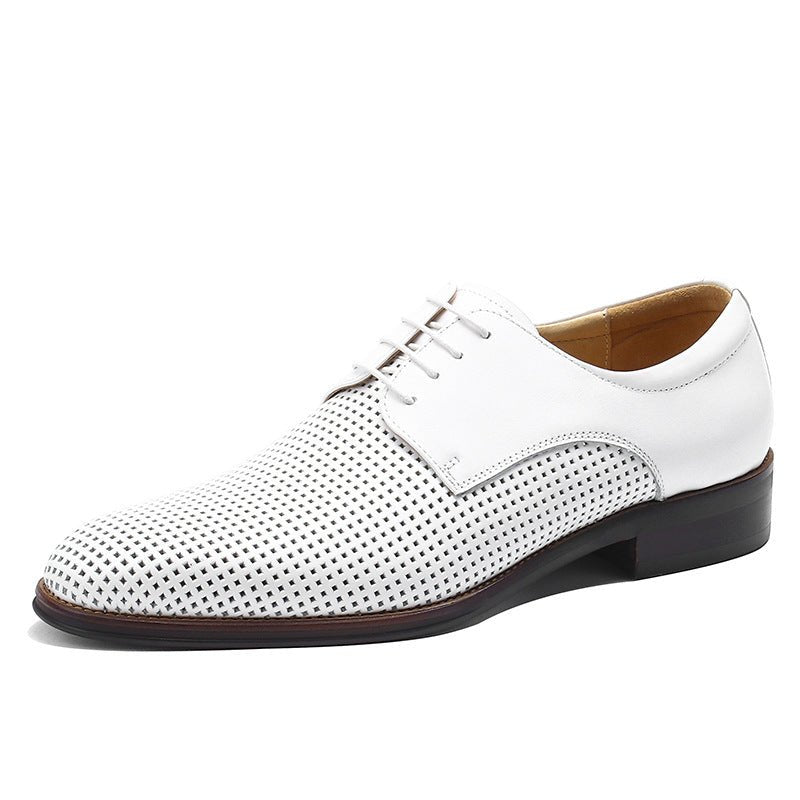 Men's Breathable Derby Dress Shoes: Summer Perforated Formal