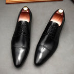 Men's Brogue Cap - Toe Derby: Stylish Wedding Formal Dress Shoesyes