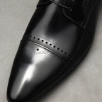 Men's Brogue Cap - Toe Derby: Stylish Wedding Formal Dress Shoesyes