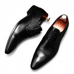 Men's Brogue Cap - Toe Derby: Stylish Wedding Formal Dress Shoesyes