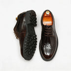 Men's Brogue Derby Dress Shoes: Fashion Chunky Sole Formal