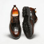 Men's Brogue Derby Dress Shoes: Fashion Chunky Wedding Derby
