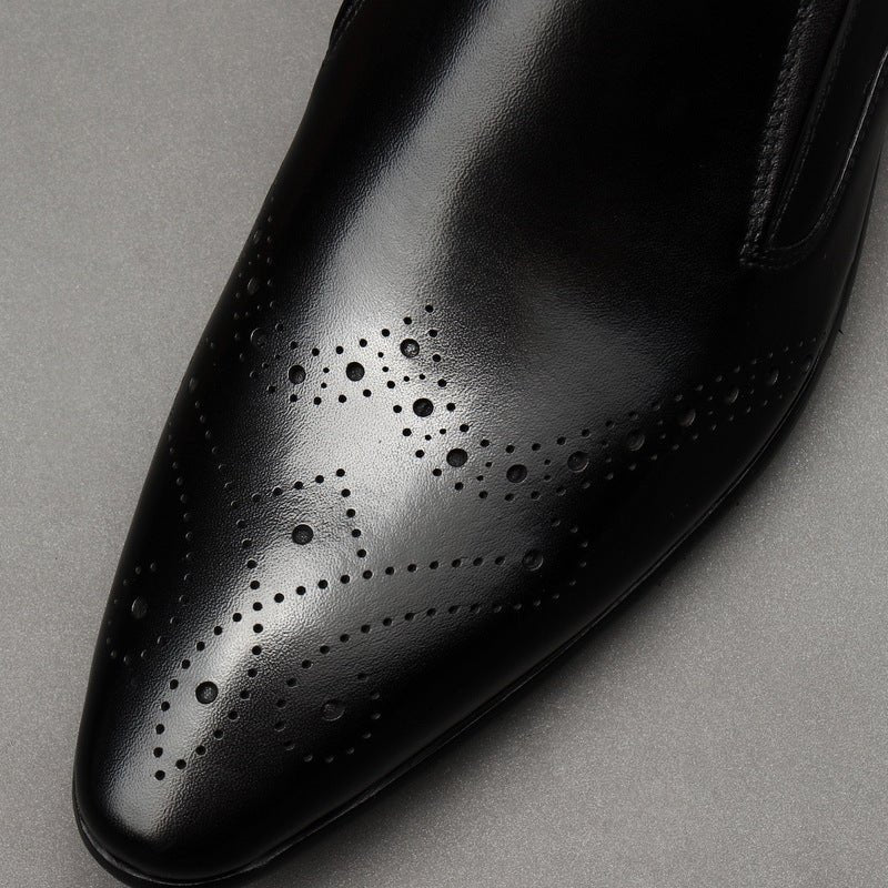 Men's Brogue Dress Shoes: Stylish Wingtip Pointed Toe Wedding Loafersyes