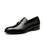 Men's Brogue Tassel Loafers: Stylish Pointed Toe Wedding Dress Shoesyes