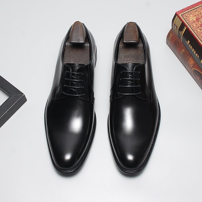 Men's Brushed Texture Derby Shoes: Stylish Wedding Formal Dress Shoesyes