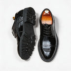 Men's Cap Toe Brogue Derbies: Genuine Leather Formal Dress Shoes