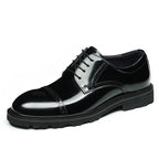 Men's Cap Toe Brogue Derbies: Genuine Leather Formal Dress Shoes