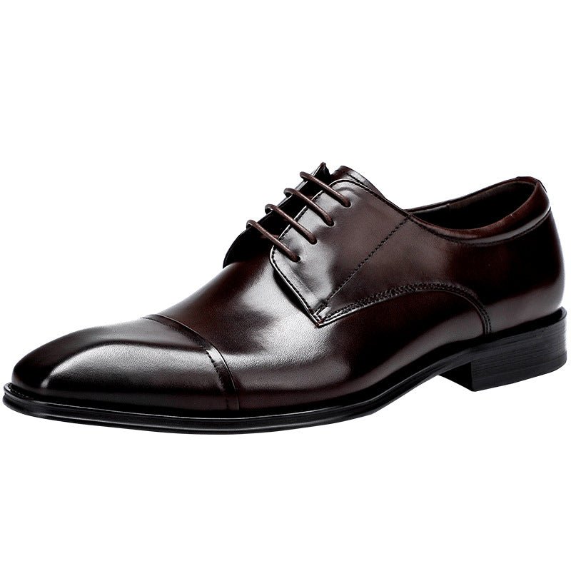 Men's Cap Toe Derby Dress Shoes: Fashion Red Sole Formal