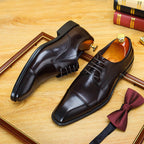 Men's Cap Toe Derby Dress Shoes: Fashion Red Sole Formal