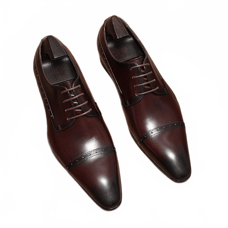 Men's Cap Toe Derby Shoes: Stylish Wedding Formal Dress Shoesyes