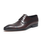 Men's Cap Toe Derby Shoes: Stylish Wedding Formal Dress Shoesyes