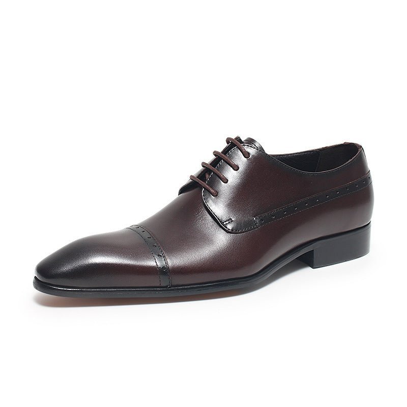 Men's Cap Toe Derby Shoes: Stylish Wedding Formal Dress Shoesyes