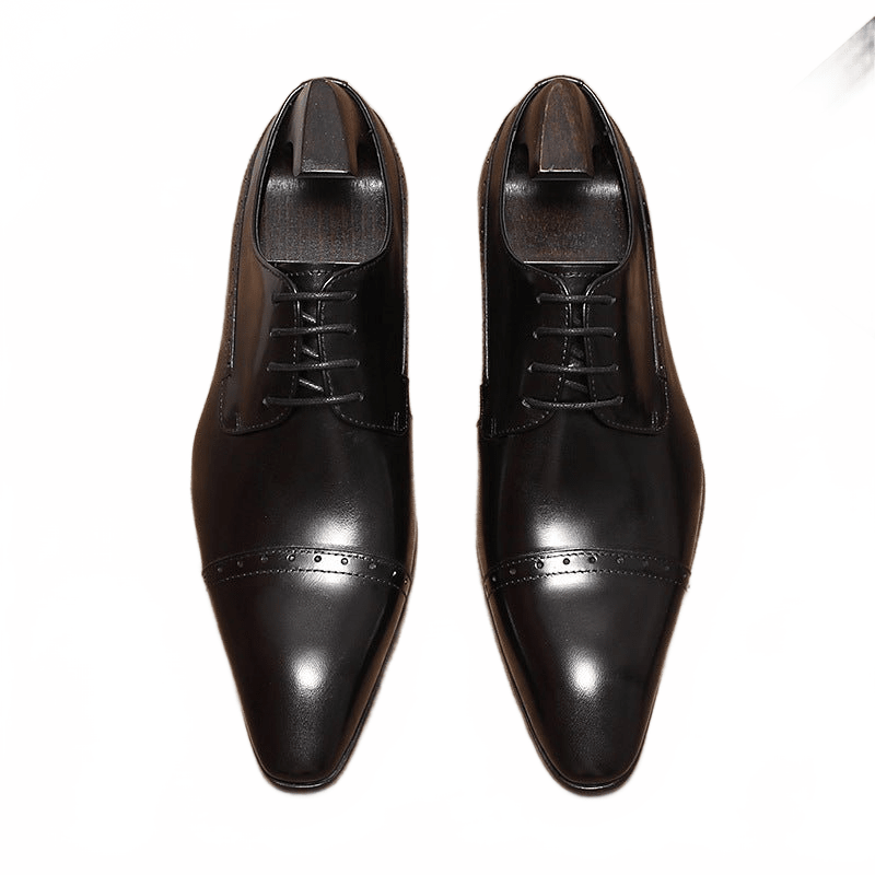 Men's Cap Toe Derby Shoes: Stylish Wedding Formal Dress Shoesyes