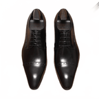 Men's Cap Toe Derby Shoes: Stylish Wedding Formal Dress Shoesyes