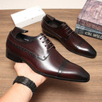 Men's Cap Toe Derby Shoes: Stylish Wedding Formal Dress Shoesyes
