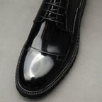 Men's Cap Toe Derby Shoes: Stylish Wedding & Groomsmen Dress Shoesyes