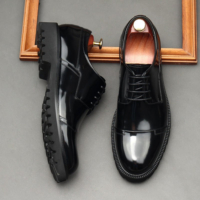Men's Cap Toe Derby Shoes: Stylish Wedding & Groomsmen Dress Shoesyes