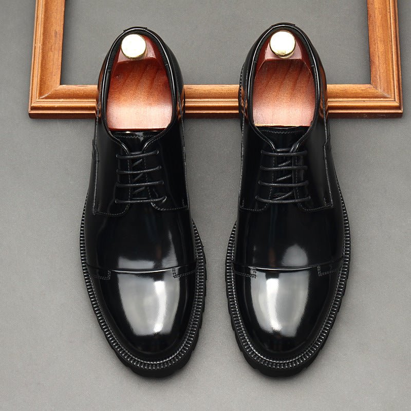 Men's Cap Toe Derby Shoes: Stylish Wedding & Groomsmen Dress Shoesyes