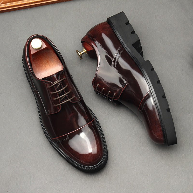 Men's Cap Toe Derby Shoes: Stylish Wedding & Groomsmen Dress Shoesyes