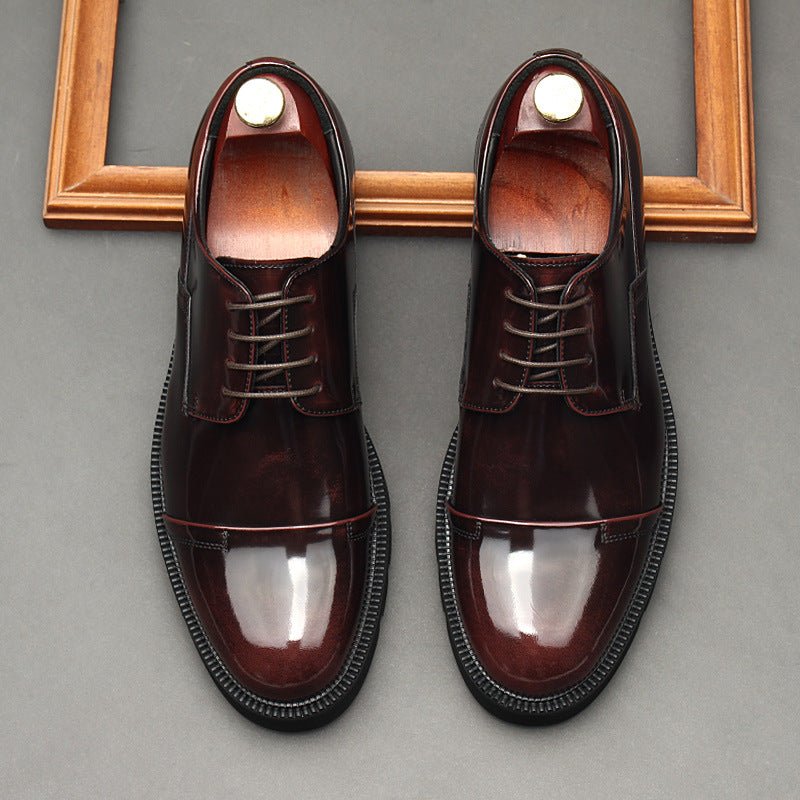 Men's Cap Toe Derby Shoes: Stylish Wedding & Groomsmen Dress Shoesyes