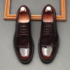 Men's Cap Toe Derby Shoes: Stylish Wedding & Groomsmen Dress Shoesyes