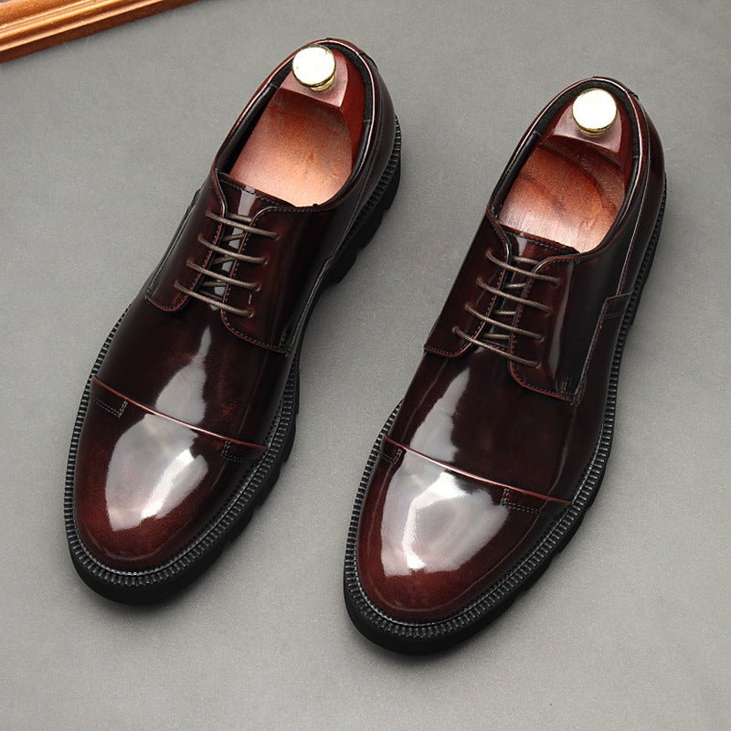 Men's Cap Toe Derby Shoes: Stylish Wedding & Groomsmen Dress Shoesyes