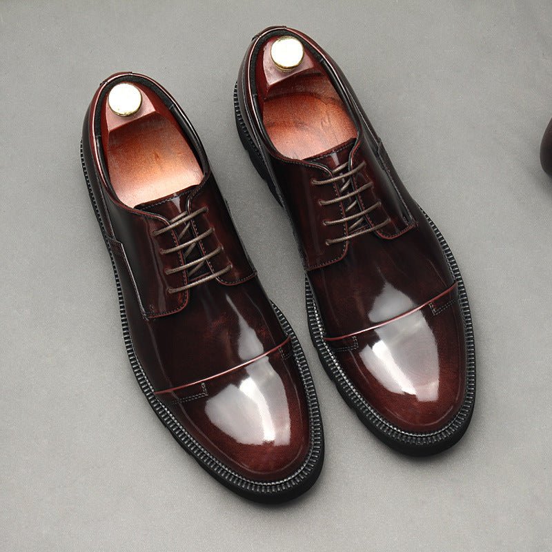 Men's Cap Toe Derby Shoes: Stylish Wedding & Groomsmen Dress Shoesyes