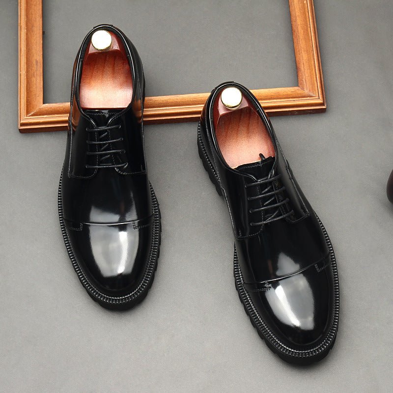 Men's Cap Toe Derby Shoes: Stylish Wedding & Groomsmen Dress Shoesyes